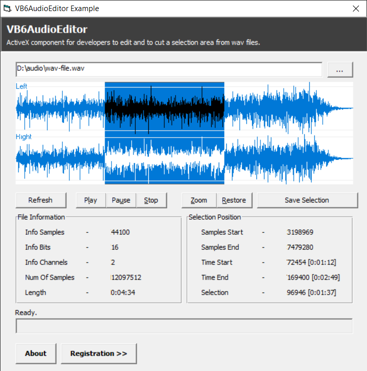 Windows 10 VB6AudioEditor full